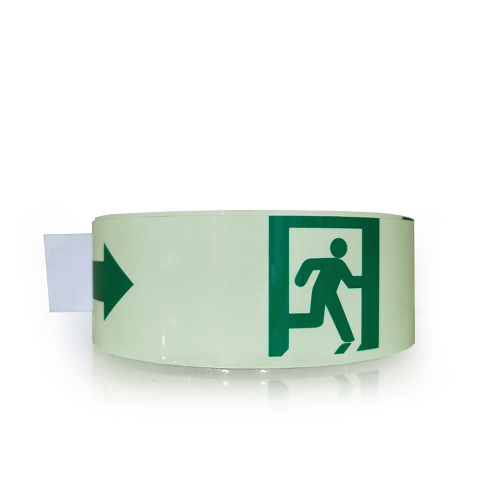 Self Adhesive PET Photoluminescent Tape- Exit sign Arrow